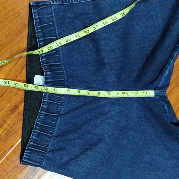 Soft Surroundings Cotton Elastic High Waisted Pull On Denim Jeans - Picture 2 of 10